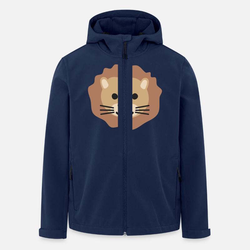 Löwe - Recycelte Männer Softshell-Jacke von Stanley/Stella - Navy