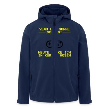 Yeah die Sonne scheint Tassen & Zubehör - Recycelte Männer Softshell-Jacke von Stanley/Stella - Navy - Vorne - AI Model Male 185 light (185cm)