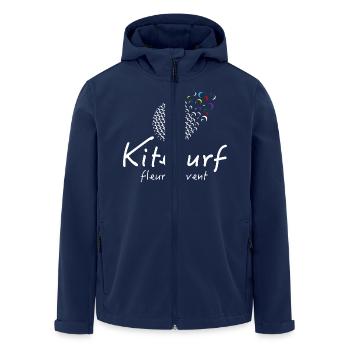 Kitesurf fleur du vent - Veste softshell homme en polyester recyclé Stanley/Stella - marine - Devant - AI Model Male 185 light (185cm)