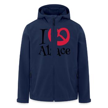 i love alsace - Veste softshell homme en polyester recyclé Stanley/Stella - marine - Devant - AI Model Male 185 light (185cm)
