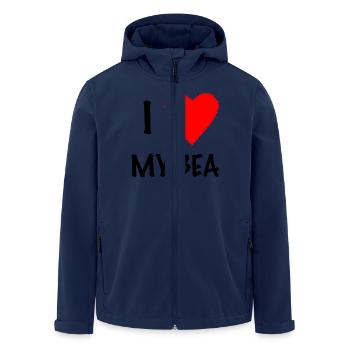 I Love my BEA - Recycelte Männer Softshell-Jacke von Stanley/Stella - Navy - Vorne - AI Model Male 185 light (185cm)