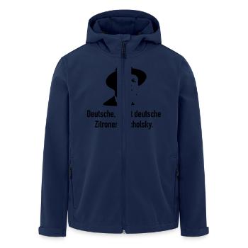 Tucholsky: Deutsche, kauft deutsche Zitronen! - Recycelte Männer Softshell-Jacke von Stanley/Stella - Navy - Vorne - AI Model Male 185 light (185cm)