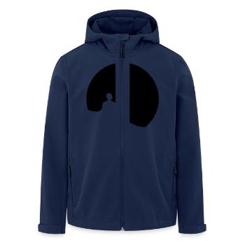 one - Men’s Recycled Softshell Jacket by Stanley/Stella - navy - Front - AI Model Male 185 light (185cm)