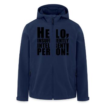 hello_person - Men’s Recycled Softshell Jacket by Stanley/Stella - navy - Front - AI Model Male 185 light (185cm)