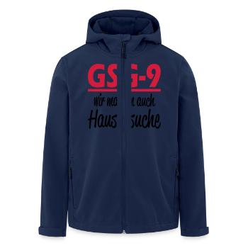 gsg9 - Men’s Recycled Softshell Jacket by Stanley/Stella - navy - Front - AI Model Male 185 light (185cm)