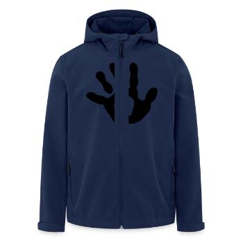 baby - hand - handprint - heart - Men’s Recycled Softshell Jacket by Stanley/Stella - navy - Front - AI Model Male 185 light (185cm)