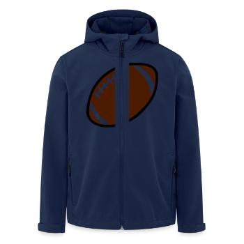 rugby ball or soccer americain712 - Men’s Recycled Softshell Jacket by Stanley/Stella - navy - Front - AI Model Male 185 light (185cm)