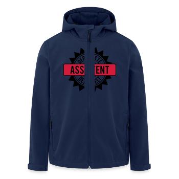 der beste assistent 2c - Recycelte Männer Softshell-Jacke von Stanley/Stella - Navy - Vorne - AI Model Male 185 light (185cm)