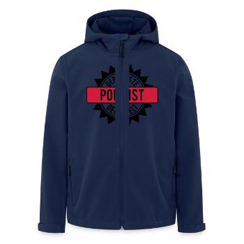 the best cop 2c - Men’s Recycled Softshell Jacket by Stanley/Stella - navy - Front - AI Model Male 185 light (185cm)