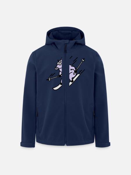 pistensau_02_c_3c - Recycelte Männer Softshell-Jacke von Stanley/Stella - Navy