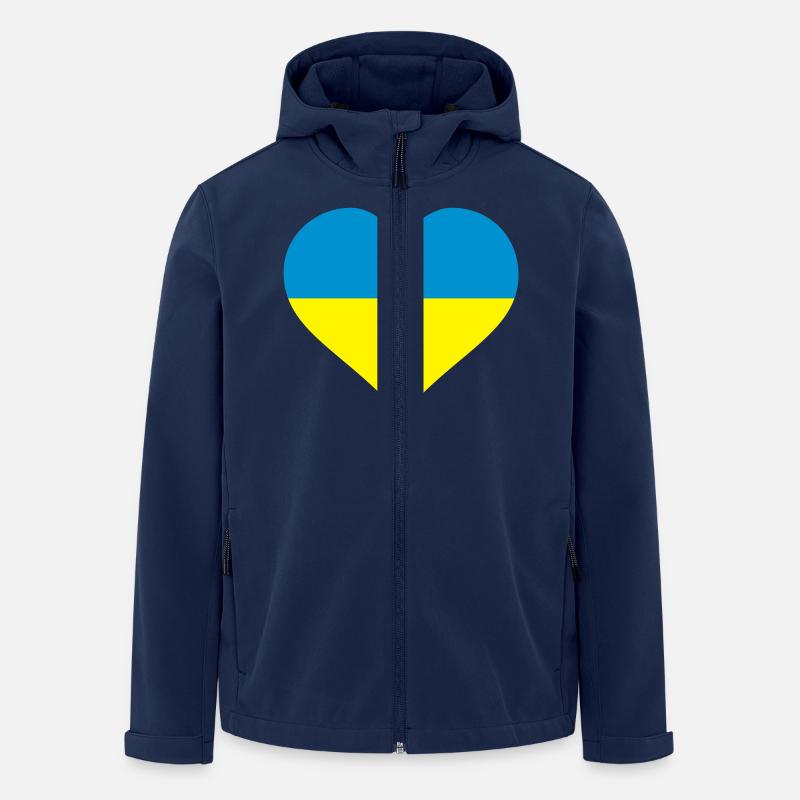 ukraine herz - Recycelte Männer Softshell-Jacke von Stanley/Stella - Navy