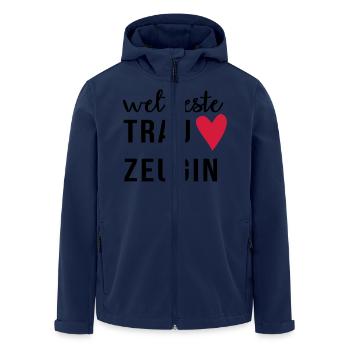 Weltbeste Trauzeugin - Recycelte Männer Softshell-Jacke von Stanley/Stella - Navy - Vorne - AI Model Male 185 light (185cm)