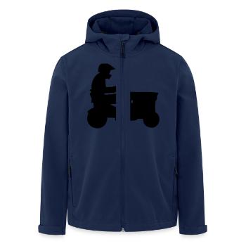 Rennrasenmäher - Recycelte Männer Softshell-Jacke von Stanley/Stella - Navy - Vorne - AI Model Male 185 light (185cm)