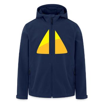 WARNING - Men’s Recycled Softshell Jacket by Stanley/Stella - navy - Front - AI Model Male 185 light (185cm)