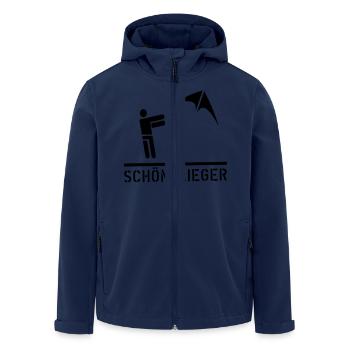 Schönflieger - Recycelte Männer Softshell-Jacke von Stanley/Stella - Navy - Vorne - AI Model Male 185 light (185cm)