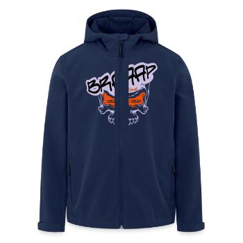 Braaap BIG Skull - Recycelte Männer Softshell-Jacke von Stanley/Stella - Navy - Vorne - AI Model Male 185 light (185cm)