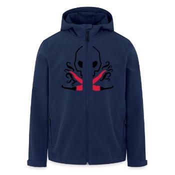 chilli_04_2clr - Men’s Recycled Softshell Jacket by Stanley/Stella - navy - Front - AI Model Male 185 light (185cm)