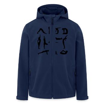 chiffres de yoga - Veste softshell homme en polyester recyclé Stanley/Stella - marine - Devant - AI Model Male 185 light (185cm)