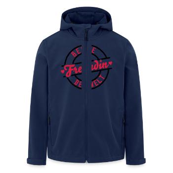 beste freundin der welt - Recycelte Männer Softshell-Jacke von Stanley/Stella - Navy - Vorne - AI Model Male 185 light (185cm)