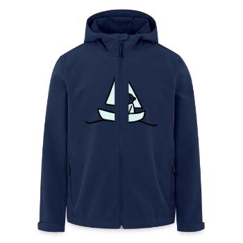 Sailing man - Segelboot - V2 - Recycelte Männer Softshell-Jacke von Stanley/Stella - Navy - Vorne - AI Model Male 185 light (185cm)