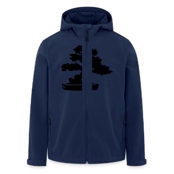 Bonsai Baum - Recycelte Männer Softshell-Jacke von Stanley/Stella - Navy - Vorne - AI Model Male 185 light (185cm)
