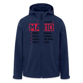 mario - Recycelte Männer Softshell-Jacke von Stanley/Stella - Navy - Vorne - AI Model Male 185 light (185cm)