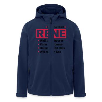 rene - Recycelte Männer Softshell-Jacke von Stanley/Stella - Navy - Vorne - AI Model Male 185 light (185cm)