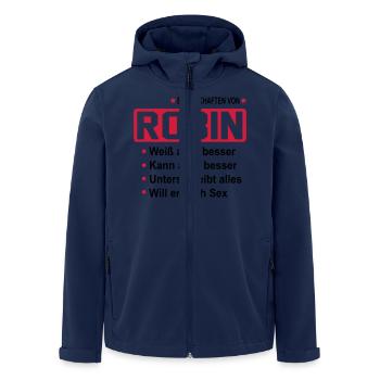 robin - Recycelte Männer Softshell-Jacke von Stanley/Stella - Navy - Vorne - AI Model Male 185 light (185cm)