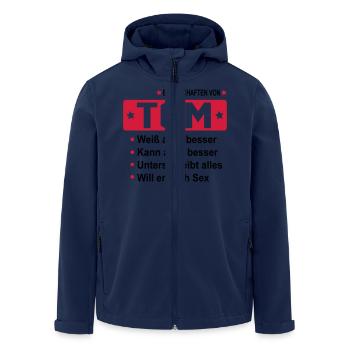 tom - Recycelte Männer Softshell-Jacke von Stanley/Stella - Navy - Vorne - AI Model Male 185 light (185cm)
