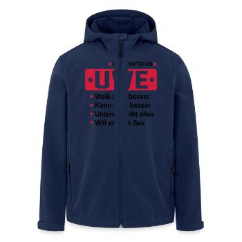 uwe - Recycelte Männer Softshell-Jacke von Stanley/Stella - Navy - Vorne - AI Model Male 185 light (185cm)