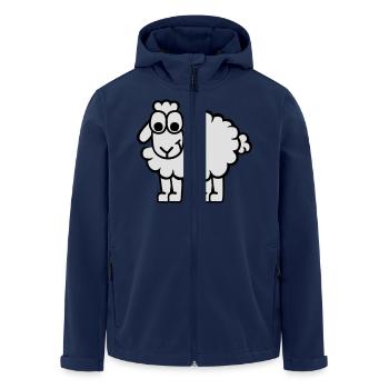 Schaf - Recycelte Männer Softshell-Jacke von Stanley/Stella - Navy - Vorne - AI Model Male 185 light (185cm)