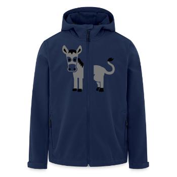 Esel - Recycelte Männer Softshell-Jacke von Stanley/Stella - Navy - Vorne - AI Model Male 185 light (185cm)