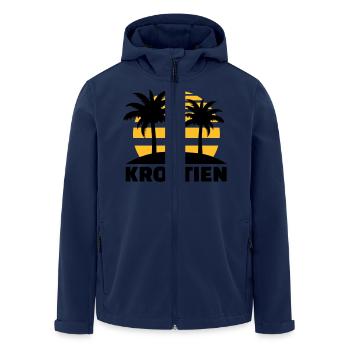 Kroatien - Recycelte Männer Softshell-Jacke von Stanley/Stella - Navy - Vorne - AI Model Male 185 light (185cm)