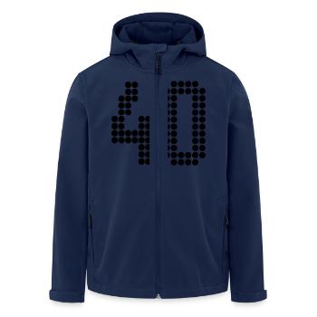 40, Nummer, Rückennummer, Trikot, Fußball zahlen - Men’s Recycled Softshell Jacket by Stanley/Stella - navy - Front - AI Model Male 185 light (185cm)