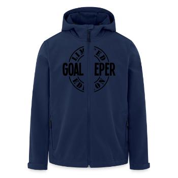 goalkeeper limited edition stamp copy - Men’s Recycled Softshell Jacket by Stanley/Stella - navy - Front - AI Model Male 185 light (185cm)
