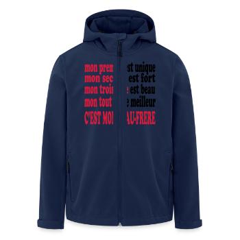 Mon beau-frère est beau - Veste softshell homme en polyester recyclé Stanley/Stella - marine - Devant - AI Model Male 185 light (185cm)