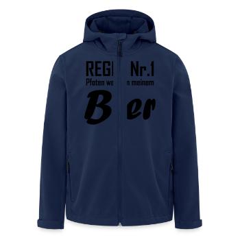 Regel Nr 1 bier - Recycelte Männer Softshell-Jacke von Stanley/Stella - Navy - Vorne - AI Model Male 185 light (185cm)