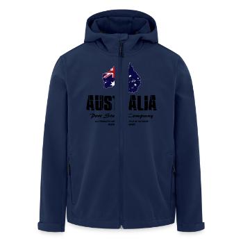 Australia - Australien - Recycelte Männer Softshell-Jacke von Stanley/Stella - Navy - Vorne - AI Model Male 185 light (185cm)