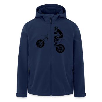Supermoto - Supermotard - Men’s Recycled Softshell Jacket by Stanley/Stella - navy - Front - AI Model Male 185 light (185cm)