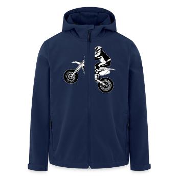 Supermoto - Supermotard - Men’s Recycled Softshell Jacket by Stanley/Stella - navy - Front - AI Model Male 185 light (185cm)