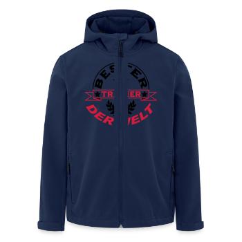 Bester trainer der welt - Recycelte Männer Softshell-Jacke von Stanley/Stella - Navy - Vorne - AI Model Male 185 light (185cm)