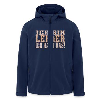 Ich bin Lehrer - Recycelte Männer Softshell-Jacke von Stanley/Stella - Navy - Vorne - AI Model Male 185 light (185cm)