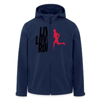 Live love run - Men’s Recycled Softshell Jacket by Stanley/Stella - navy - Front - AI Model Male 185 light (185cm)