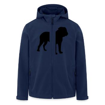 dogue de bordeaux silhouette - Recycelte Männer Softshell-Jacke von Stanley/Stella - Navy - Vorne - AI Model Male 185 light (185cm)