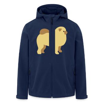 Chow-Chow - Recycelte Männer Softshell-Jacke von Stanley/Stella - Navy - Vorne - AI Model Male 185 light (185cm)