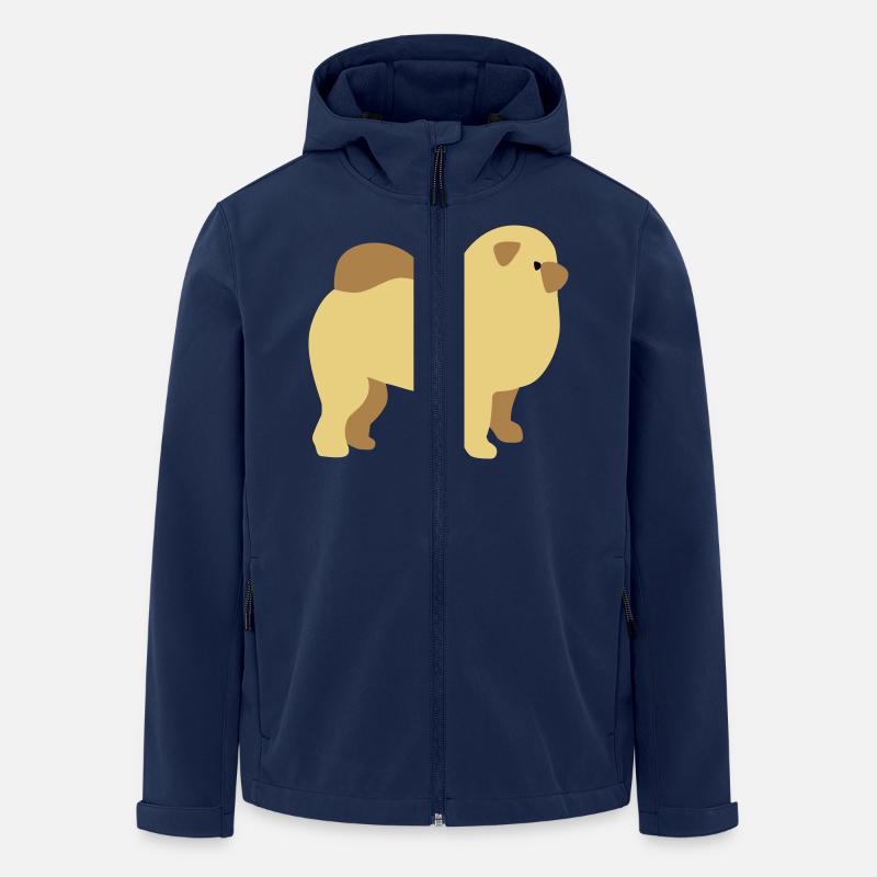 Chow-Chow - Veste softshell homme en polyester recyclé Stanley/Stella - marine
