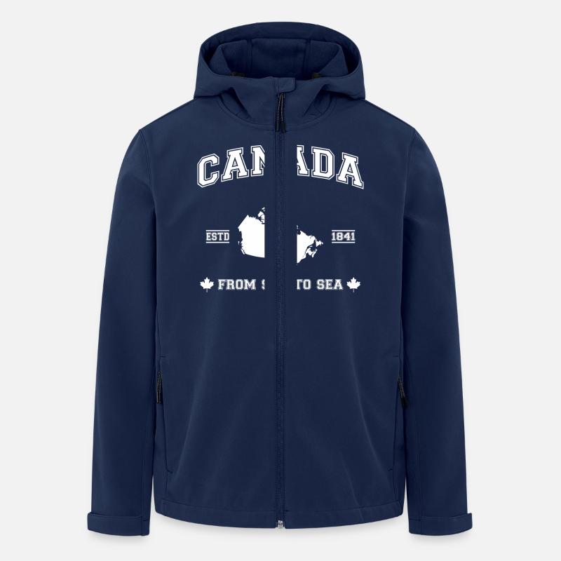 Canada map - Men’s Recycled Softshell Jacket by Stanley/Stella - navy