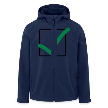 haekchen_02 - Recycelte Männer Softshell-Jacke von Stanley/Stella - Navy - Vorne - AI Model Male 185 light (185cm)