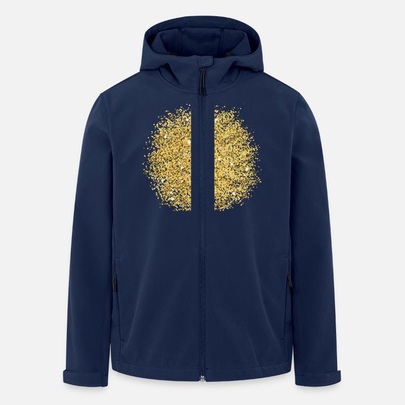 Gold Glitzer - Recycelte Männer Softshell-Jacke von Stanley/Stella - Navy