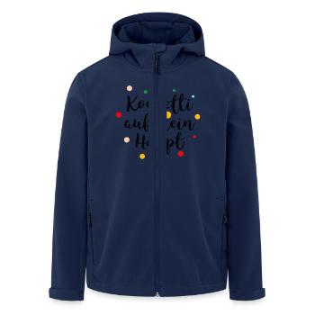 Konfetti auf mein Haupt - Recycelte Männer Softshell-Jacke von Stanley/Stella - Navy - Vorne - AI Model Male 185 light (185cm)